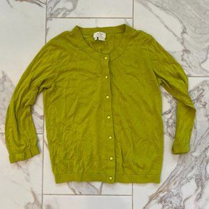Kate Spade Lime Green Caroline Cardigan Size S EUC